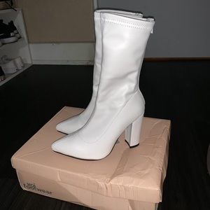 White GoGo boots